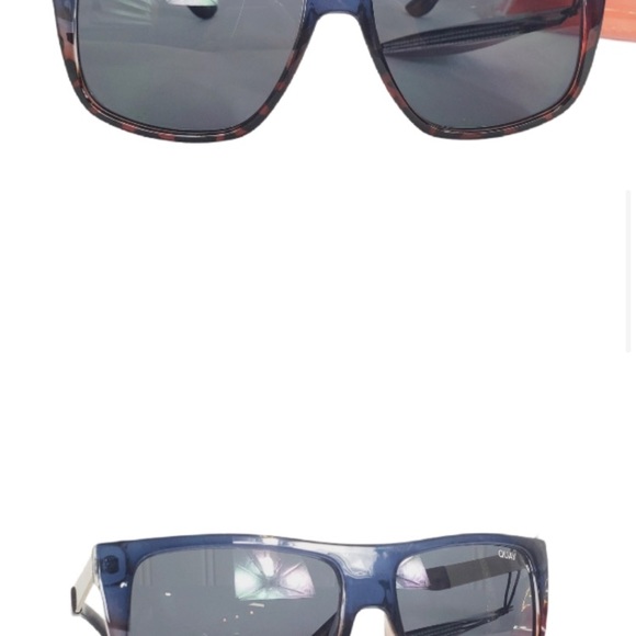 QUAY INCOGNITO SHIELD SUNGLASSES NAVY/TRT/SMK  NEW - Picture 3 of 4
